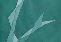 A Bird of Sea and Land, Abstract Gouache Painting by Benjamin Benno