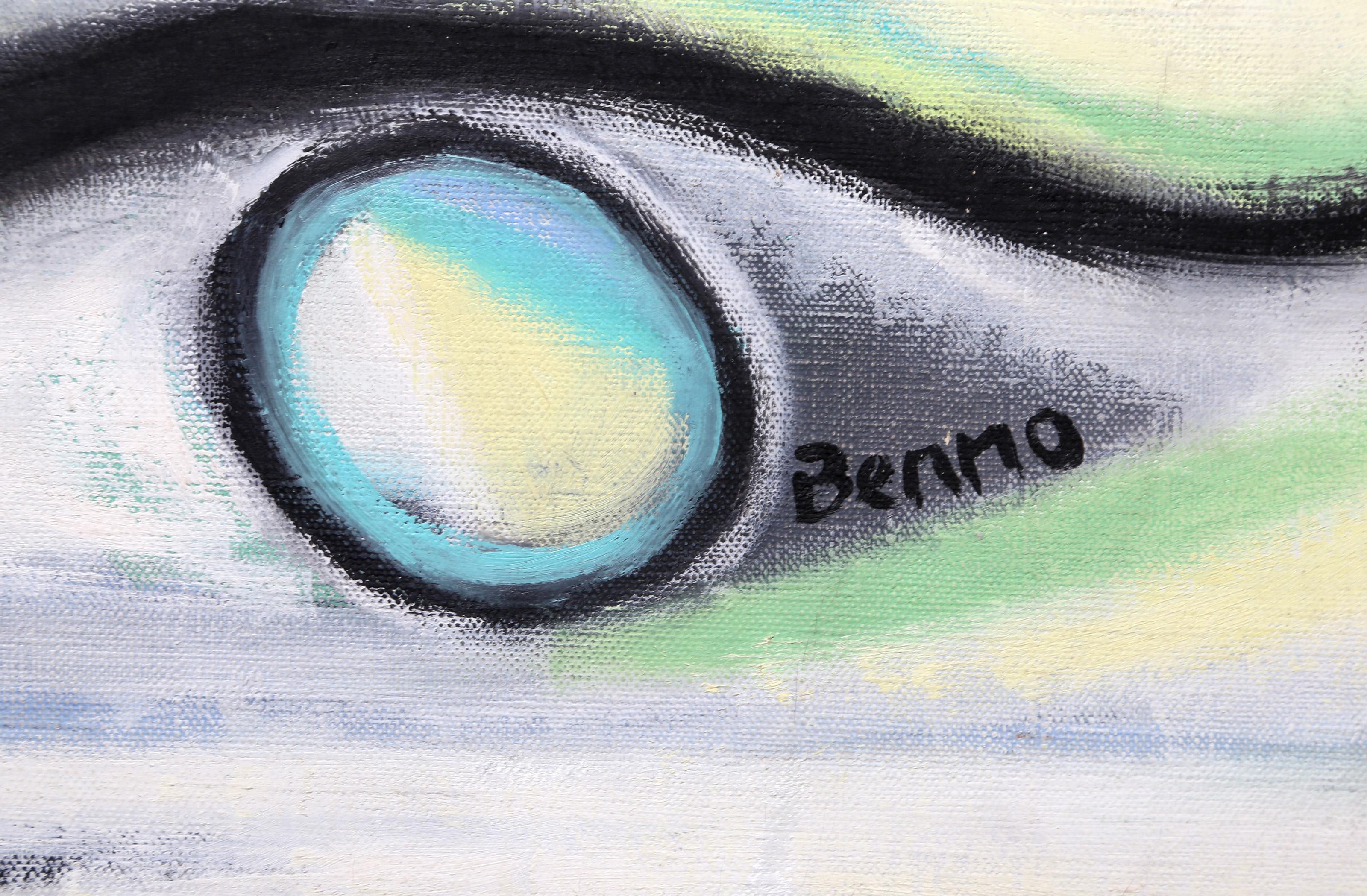 Composition, Cubist Oil Painting on Canvas by Benjamin Benno For Sale 2