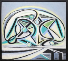 Composition, Cubist Oil Painting on Canvas by Benjamin Benno