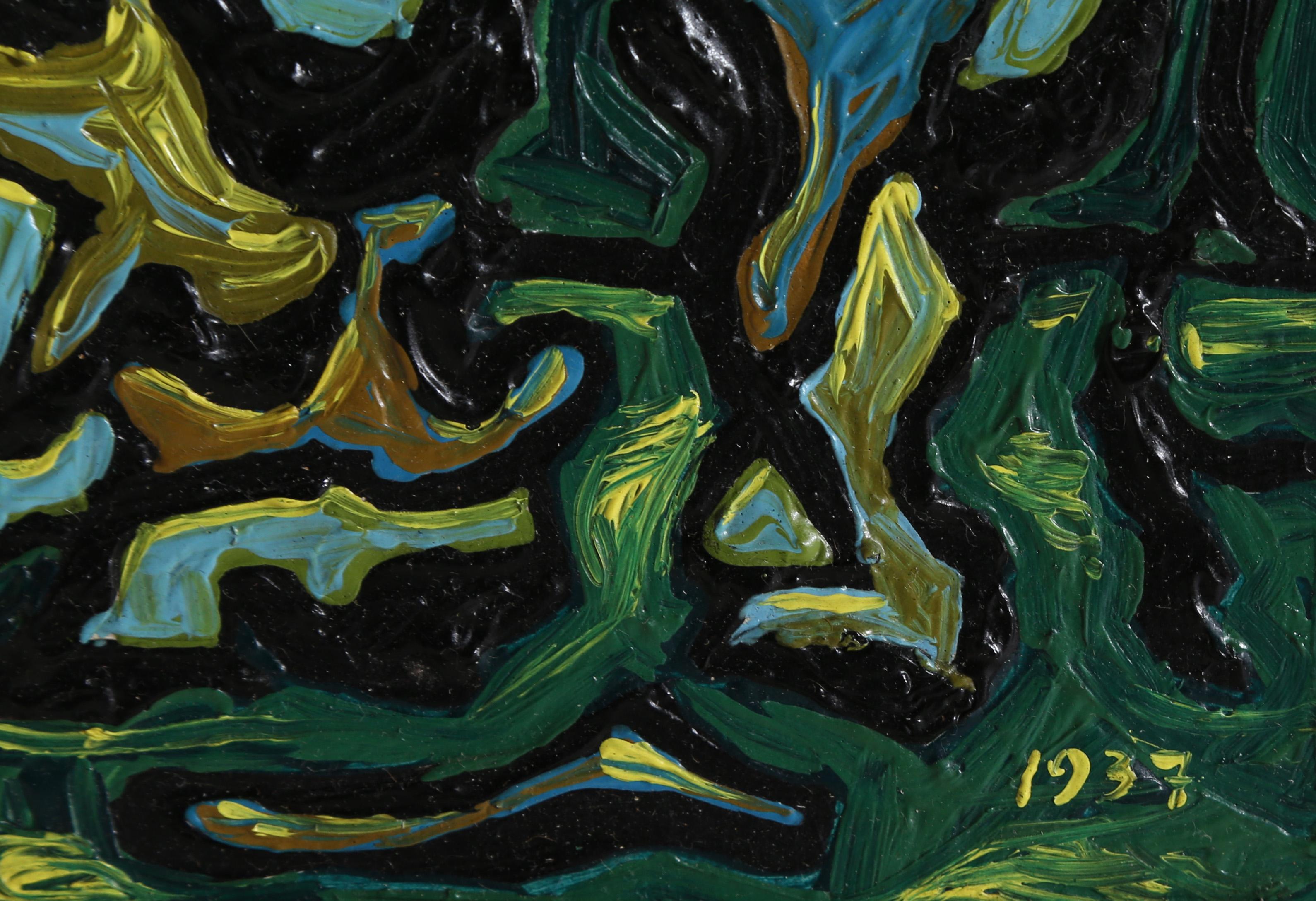 Fetiche 6, Abstraktes expressionistisches Gemälde von Benjamin Benno – Painting von Benjamin G. Benno