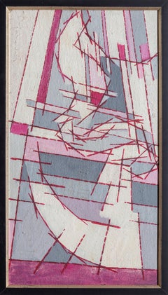 Hauteur et profondeur, peinture abstraite moderne de Benjamin Benno, 1951