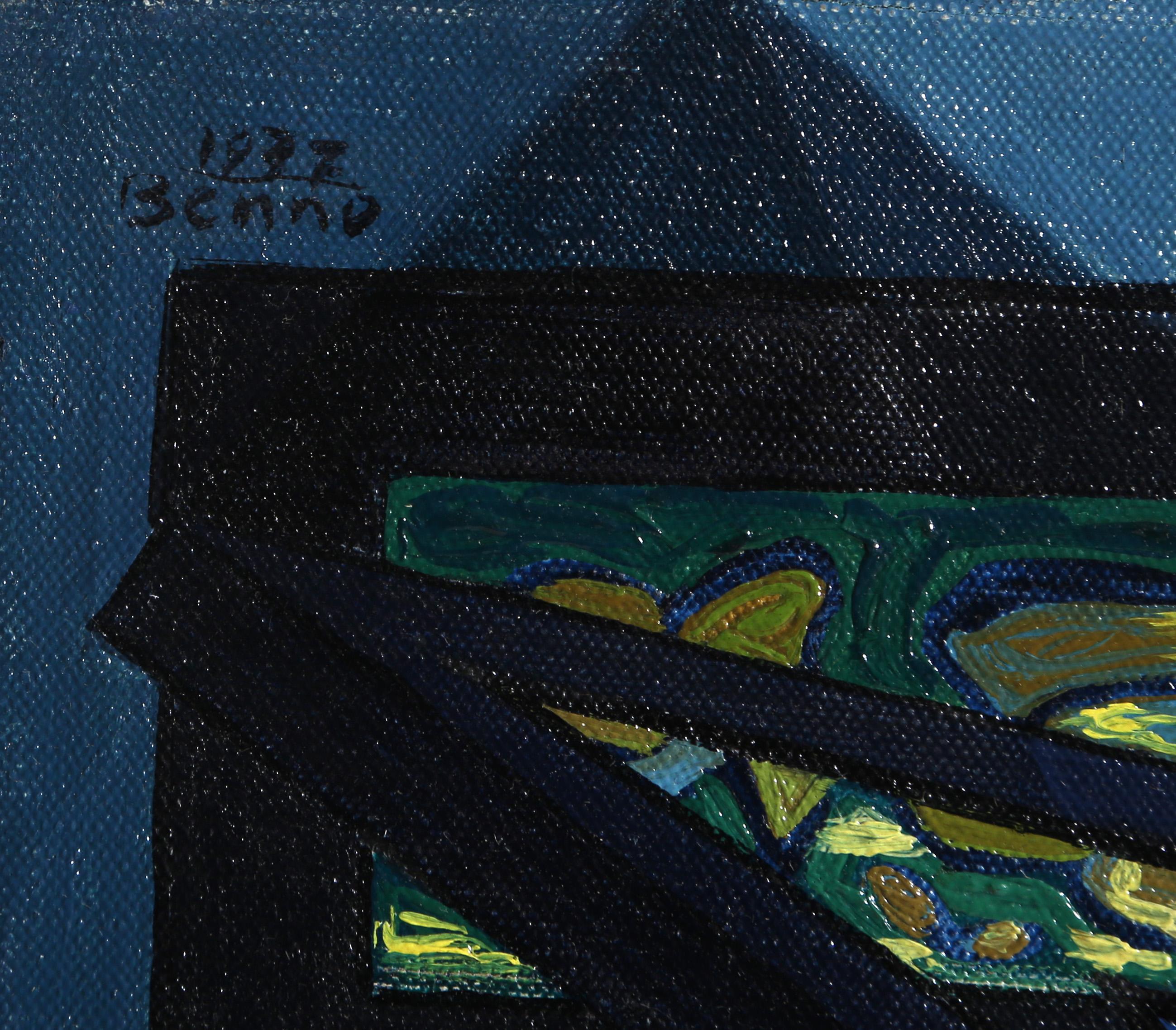 Interieur No. 1, kubistisches Gemälde von Benno 1937 – Painting von Benjamin G. Benno
