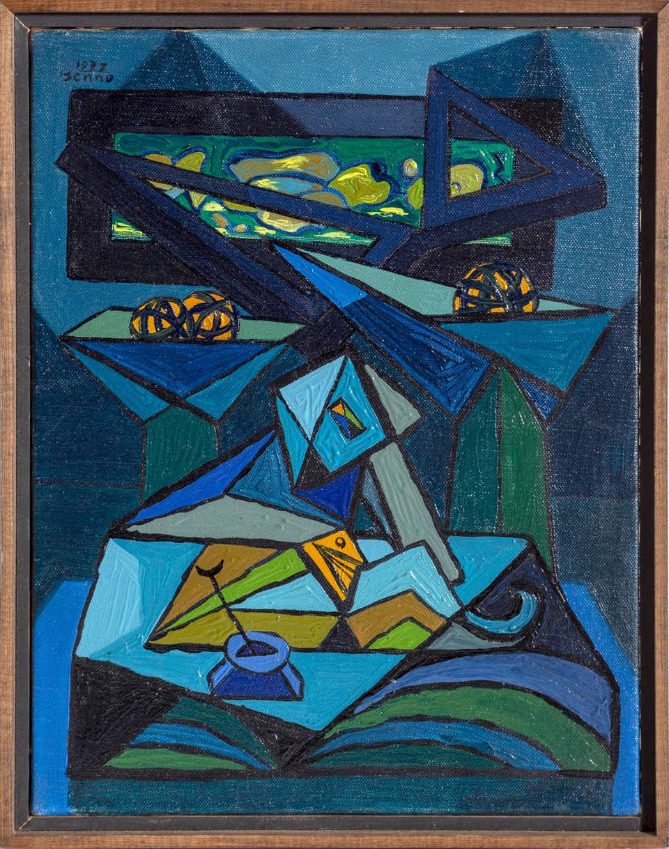 Cubism Racket American Cubist Oil Painting 1930s - 121 For Sale on 1stDibs