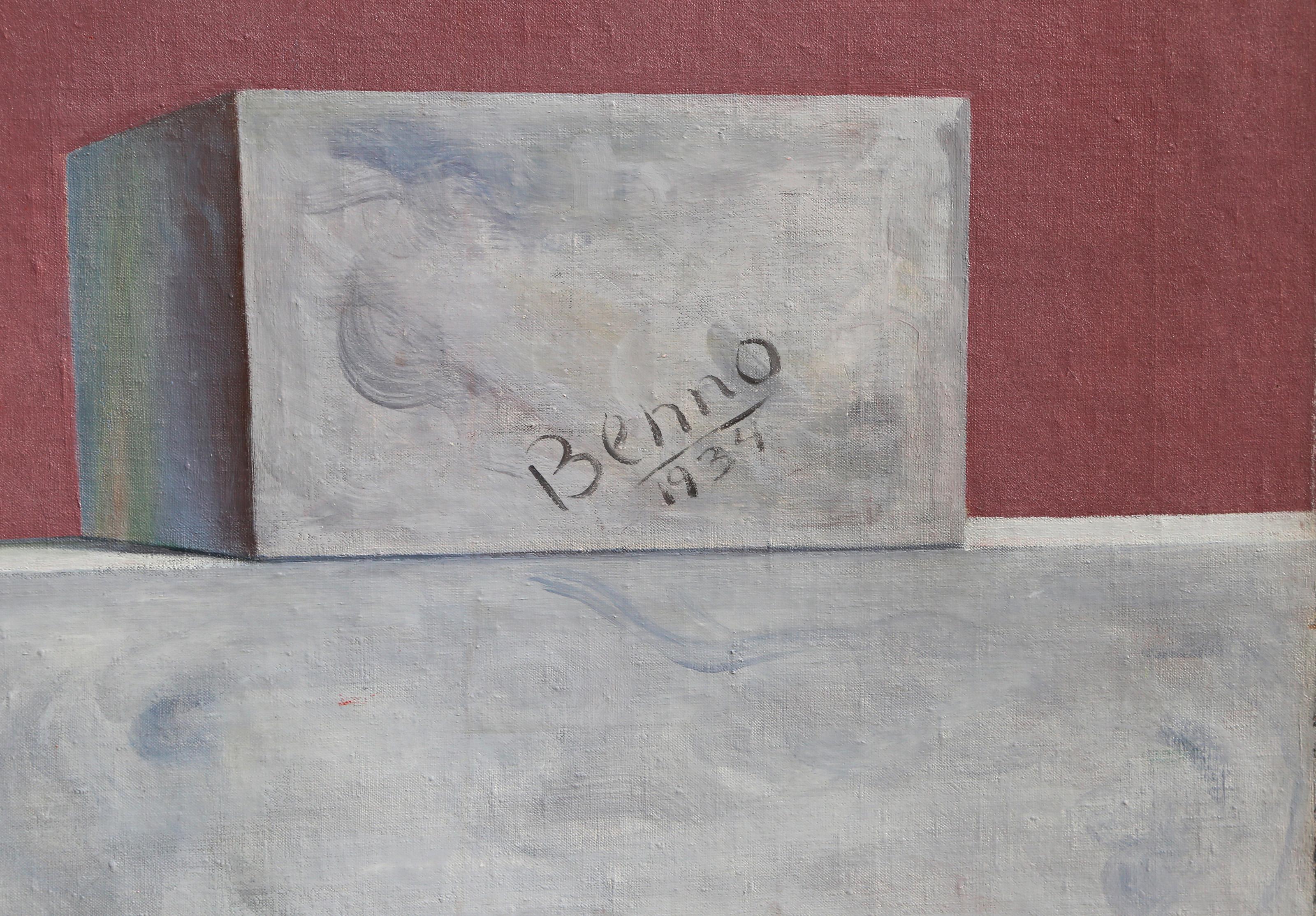 L'Episoir, Cubist Oil Painting on Canvas by Benjamin Benno For Sale 3