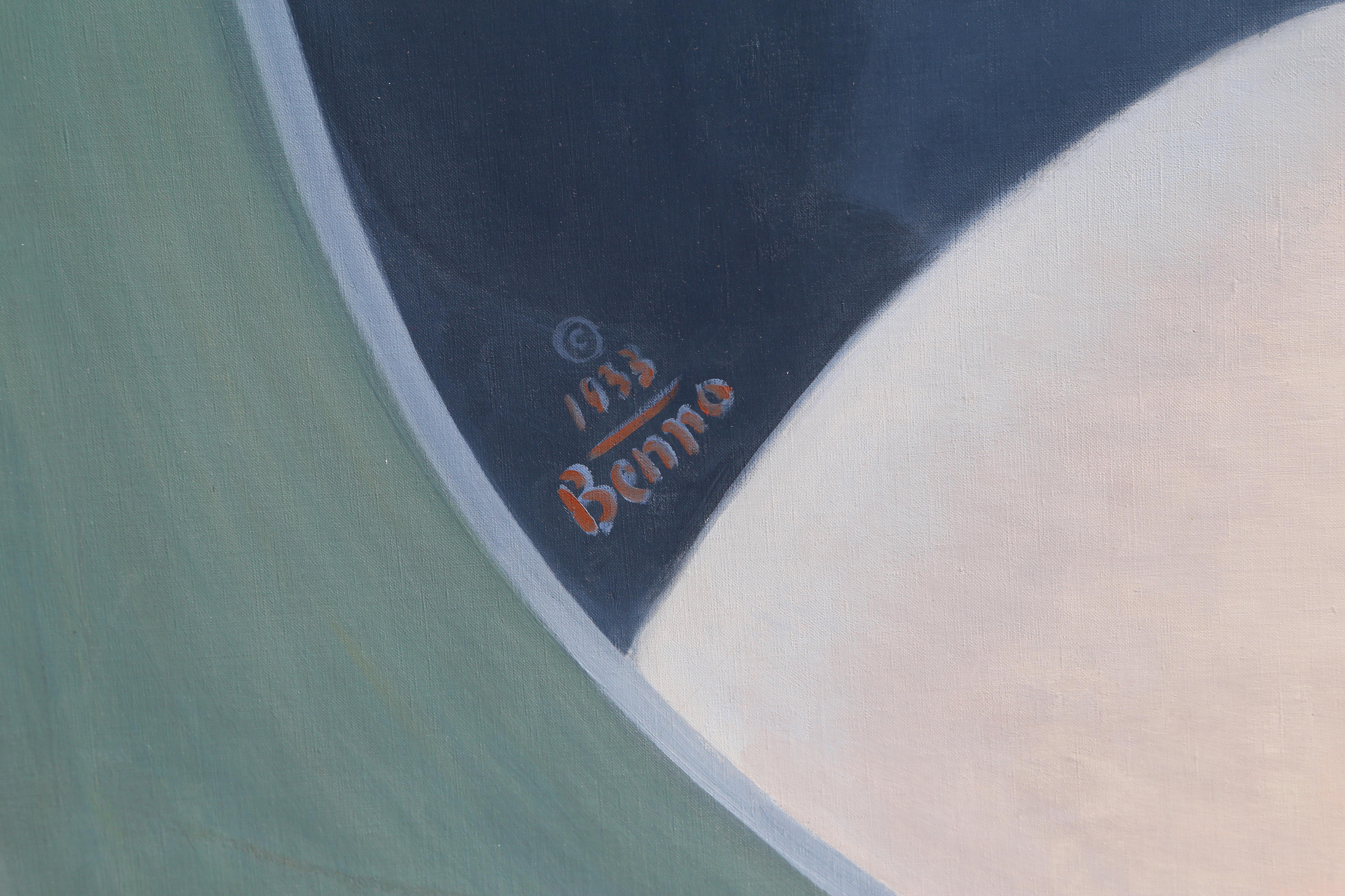 Une peinture à l'huile originale de Benjamin Benno, Américain (1901 - 1980).  Au début des années 1930, il s'est fait une réputation de membre de l'avant-garde internationale et a exposé avec les artistes européens les plus importants, notamment