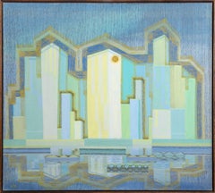 Grattacielo, Pittura moderna di Benjamin Benno 1941