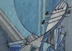 The Isometric Quartet, modernes kubistisches Gemälde von Benjamin Benno, 1948