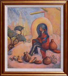Once The Master - Mid Century Figurative Landscape