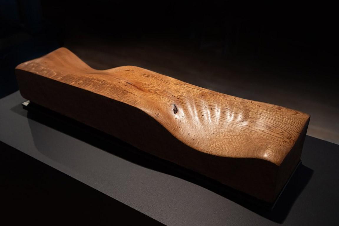 Sirenes - Oak intagliato, Steele, Feltro - Sculpture di Benjamin Heller