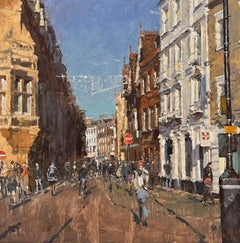 Beautiful Contemporary British Impressionist Cityscape, London Street View