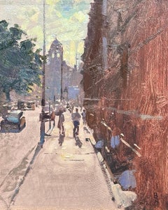 Artista británico, Benjamin Hope "Escena callejera, Inglaterra"