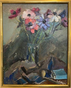 Bouquet von Benjamin Vautier - Öl auf Holz 41x33 cm
