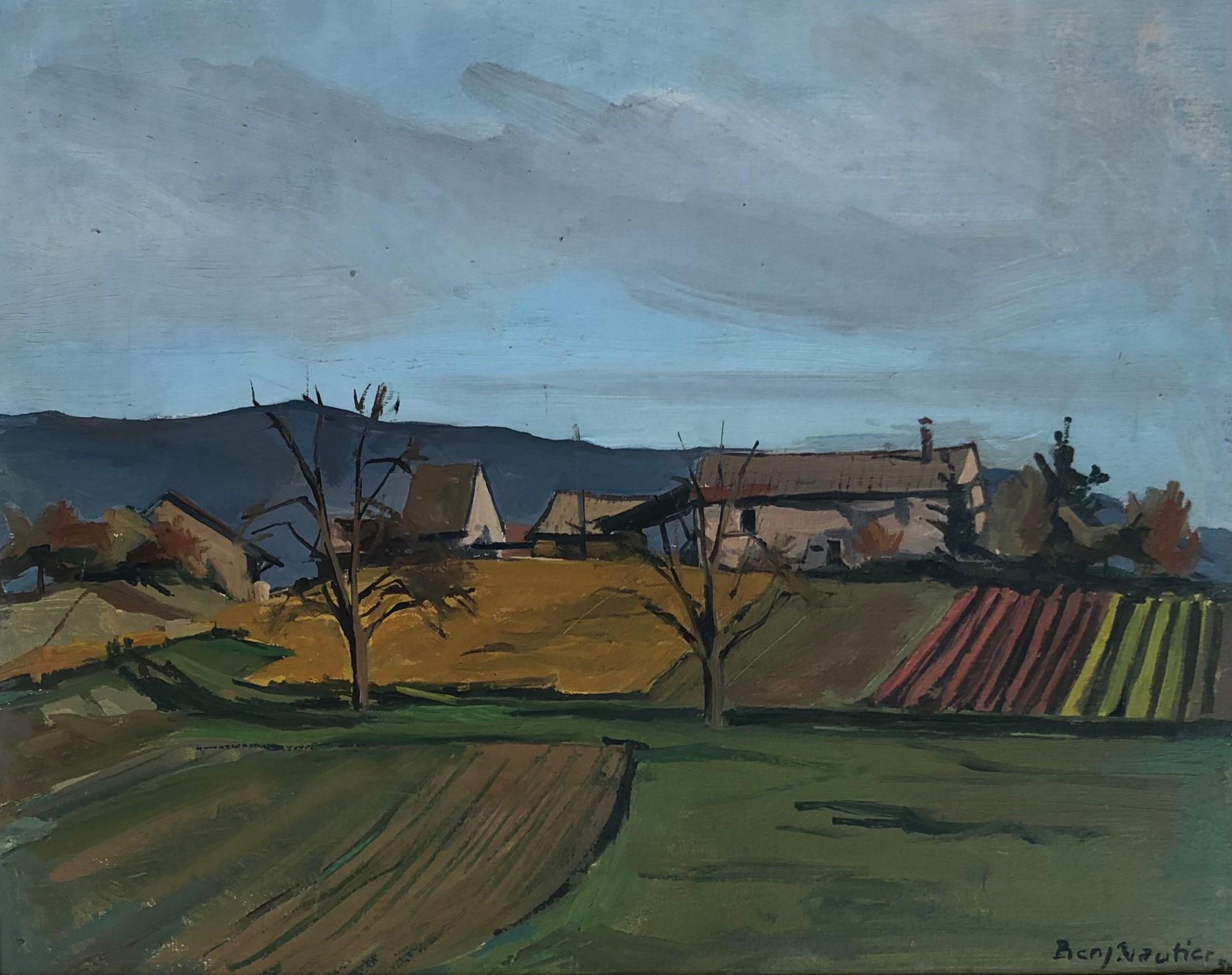 Benjamin II Vautier Landscape Painting - Sionnet countryside view, Geneva
