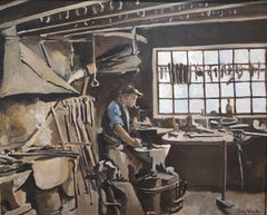 Il fabbro nella sua officina