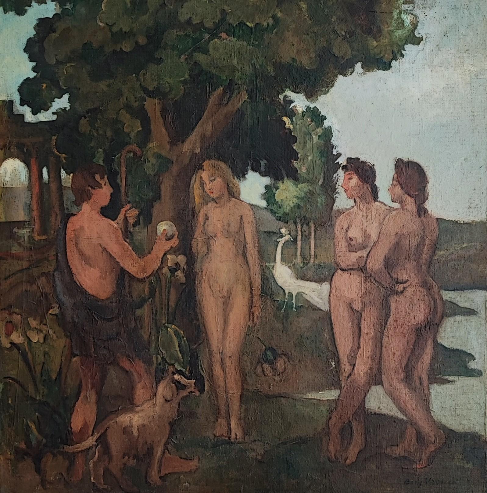 Nude Painting di Benjamin II Vautier - La tentazione