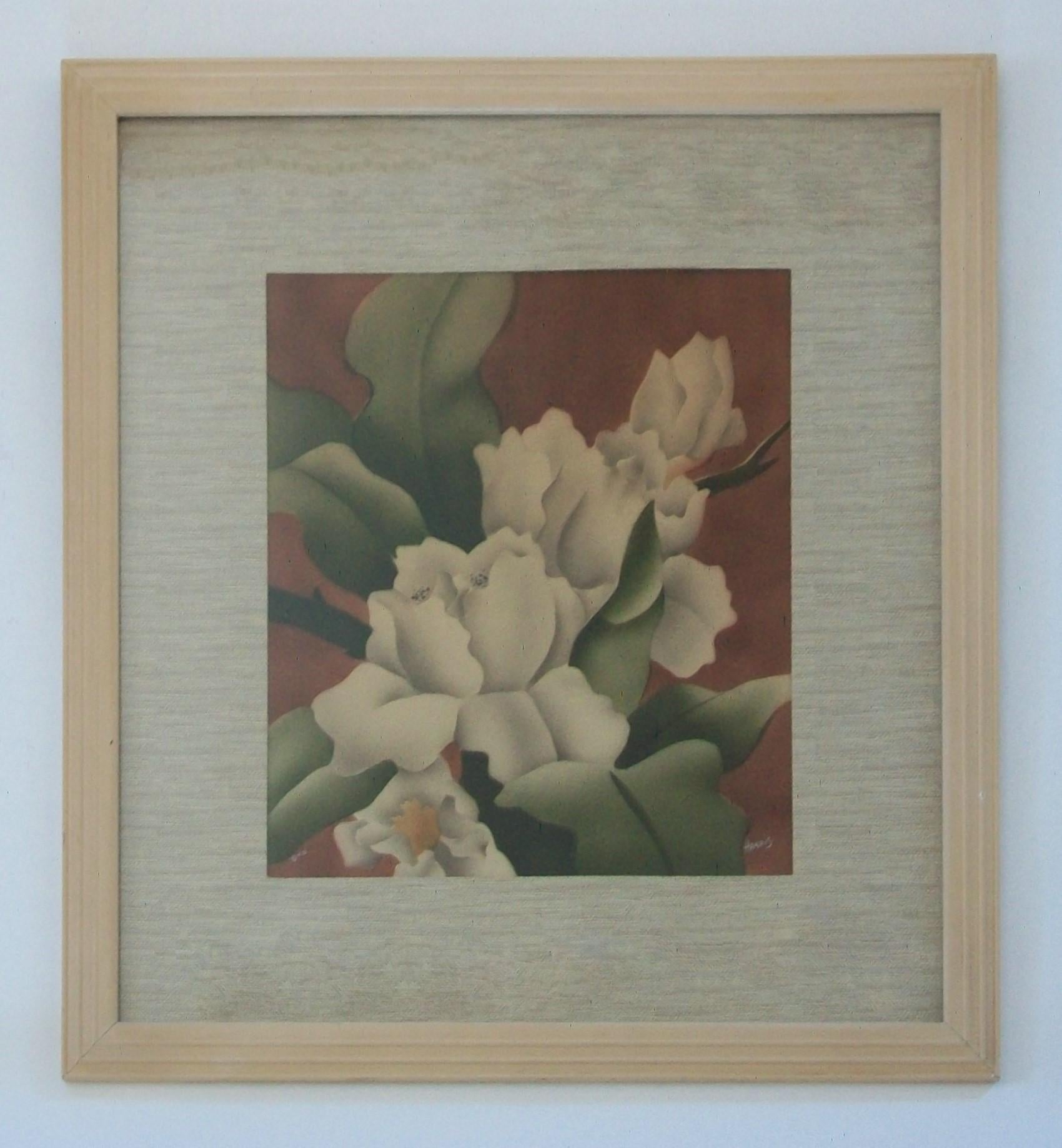 Art déco BENJAMIN JORJ HARRIS - Décoration de Newman - Peinture Art Déco - États-Unis - Années 1940 en vente