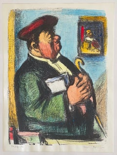 Expressionist Hand Signed Lithograph - Benjamin Kopman