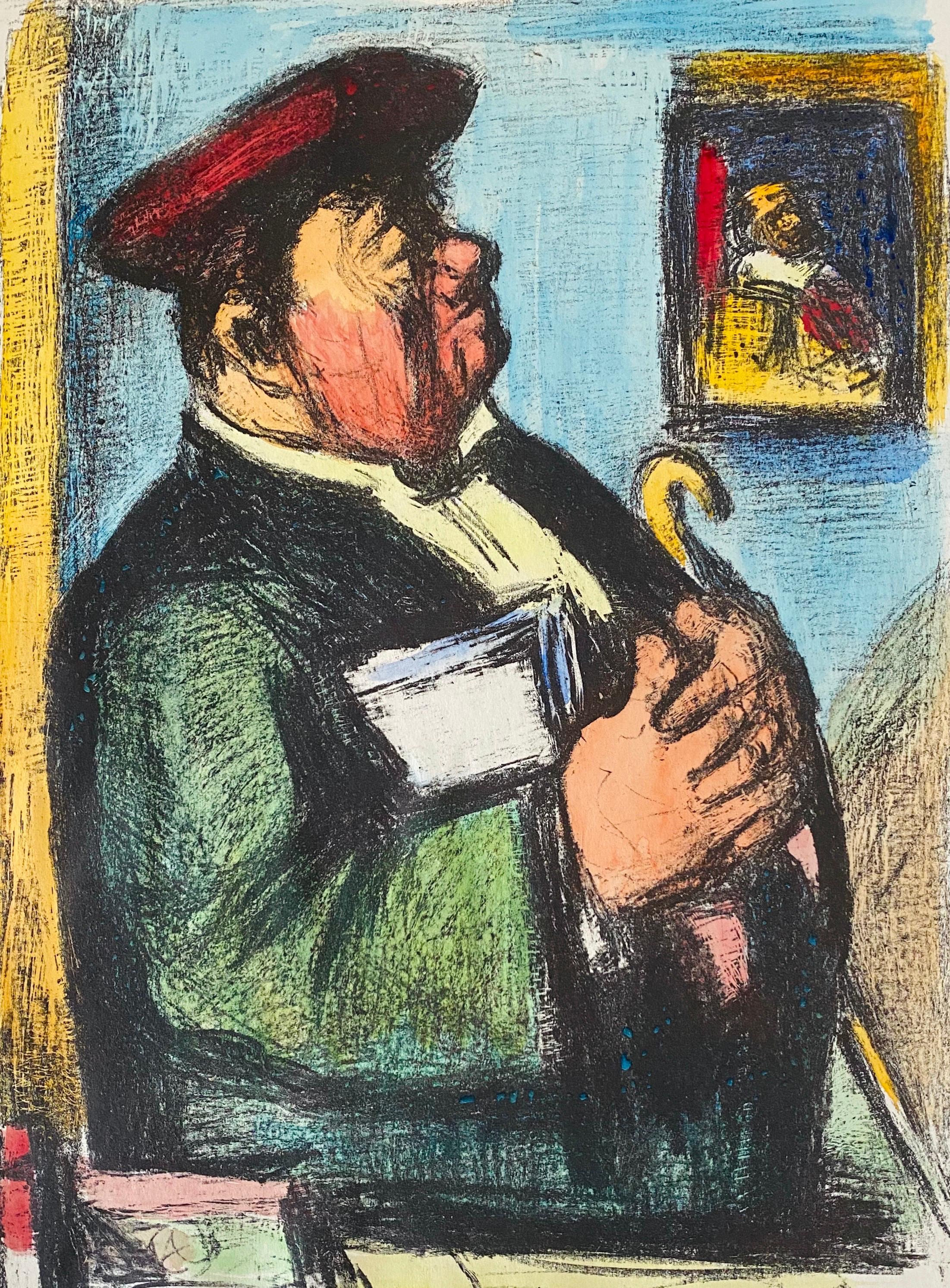 Lithographie expressionniste signée à la main - Benjamin Kopman en vente 2