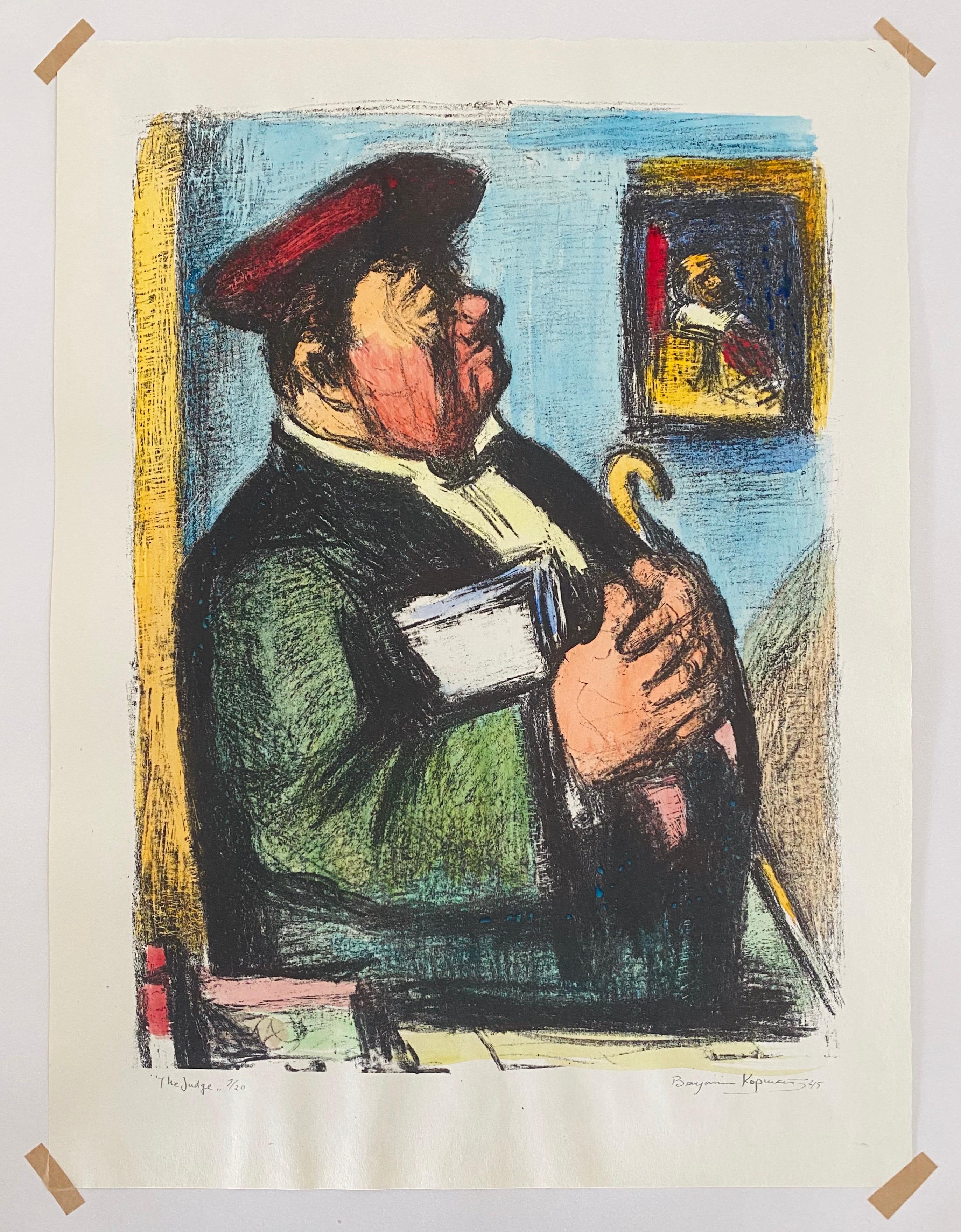 Lithographie expressionniste signée à la main - Benjamin Kopman en vente 4