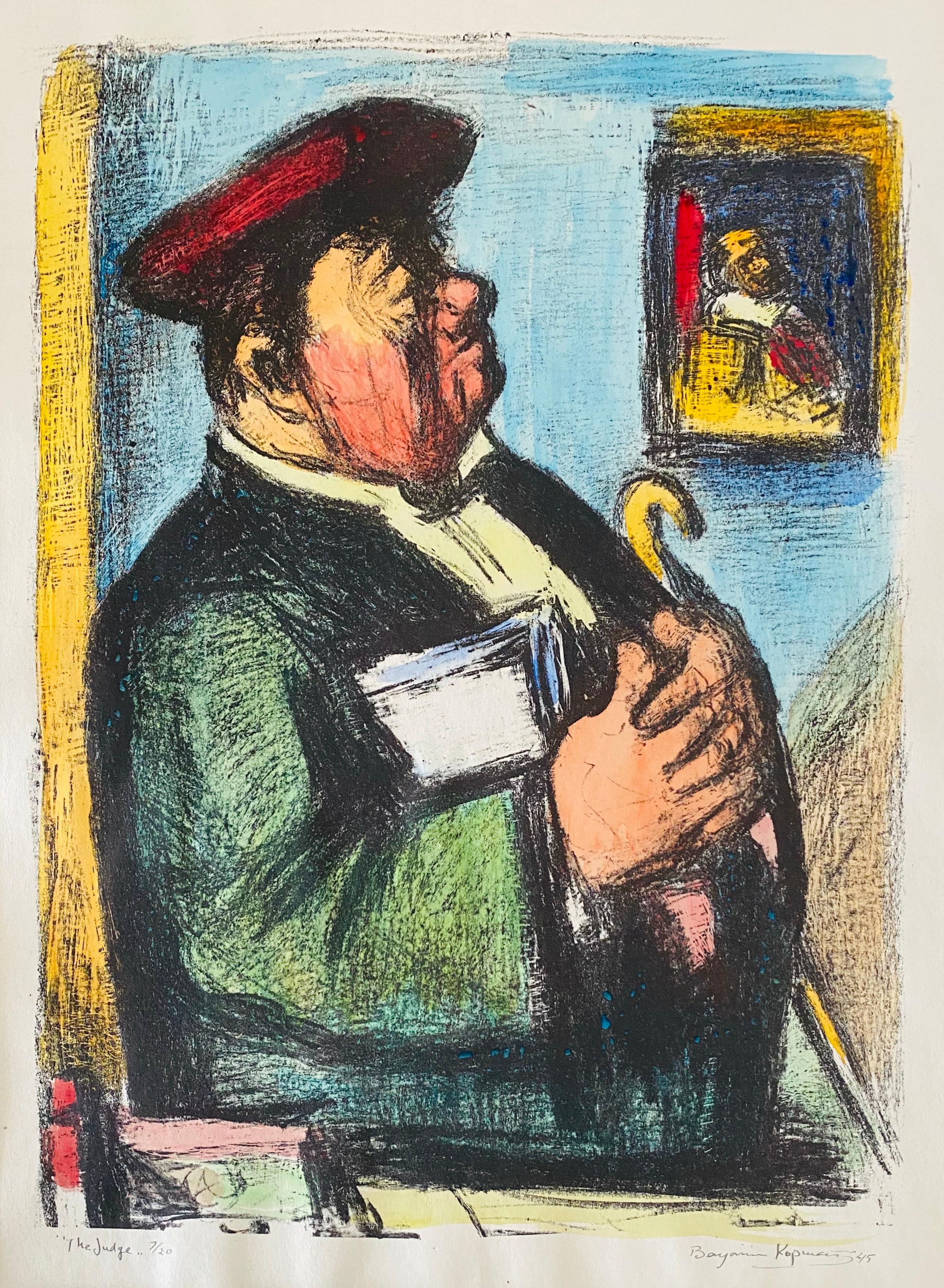 La lithographie réelle sans le mat est de 16" x 12".

BENJAMIN KOPMAN (1887 - 1965)
Peintre, illustrateur et graveur, Benjamin Kopman est né à Vitebsk, en Russie, et a émigré aux États-Unis avec sa famille en 1903. C'était un centre de judaïsme