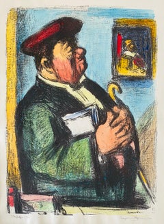 Expressionist Hand Signed Lithograph - Benjamin Kopman