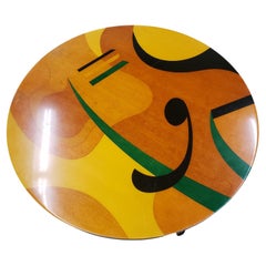 Benjamin Le, "Lively" Abstrakter Couchtisch aus der Mitte des Jahrhunderts, bemalt