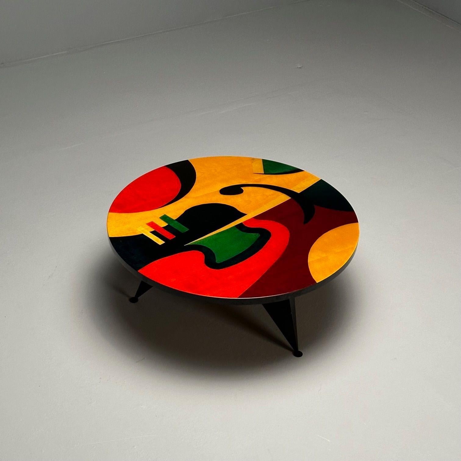 Benjamin Le, Mid Century Modern, Coffee Table, Epoxy on Maple, Paint Decorated 3