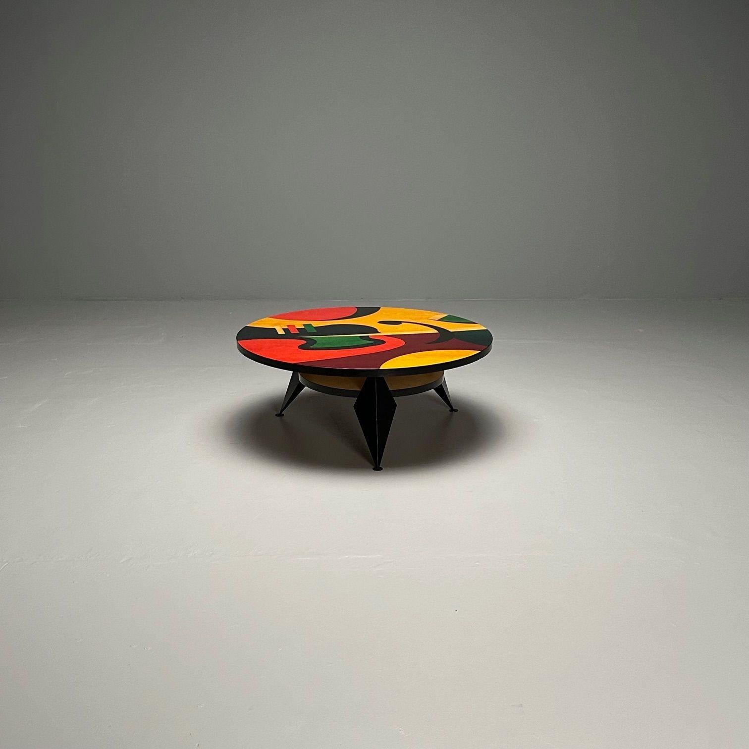 Benjamin Le, Mid Century Modern, Coffee Table, Epoxy on Maple, Paint Decorated 4