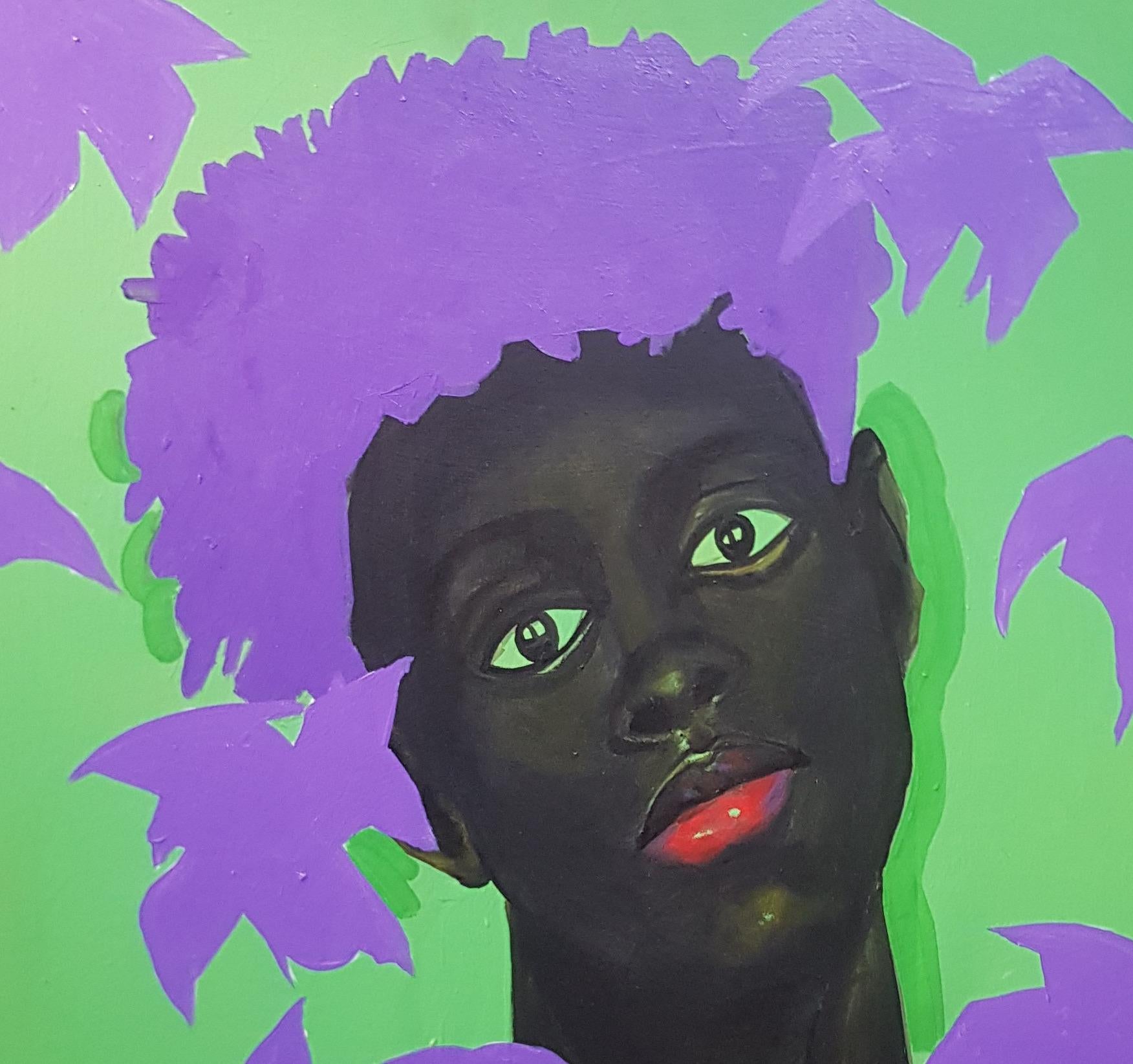 Grüne Laterne, 2 (Zeitgenössisch), Painting, von Benjamin Olatunji