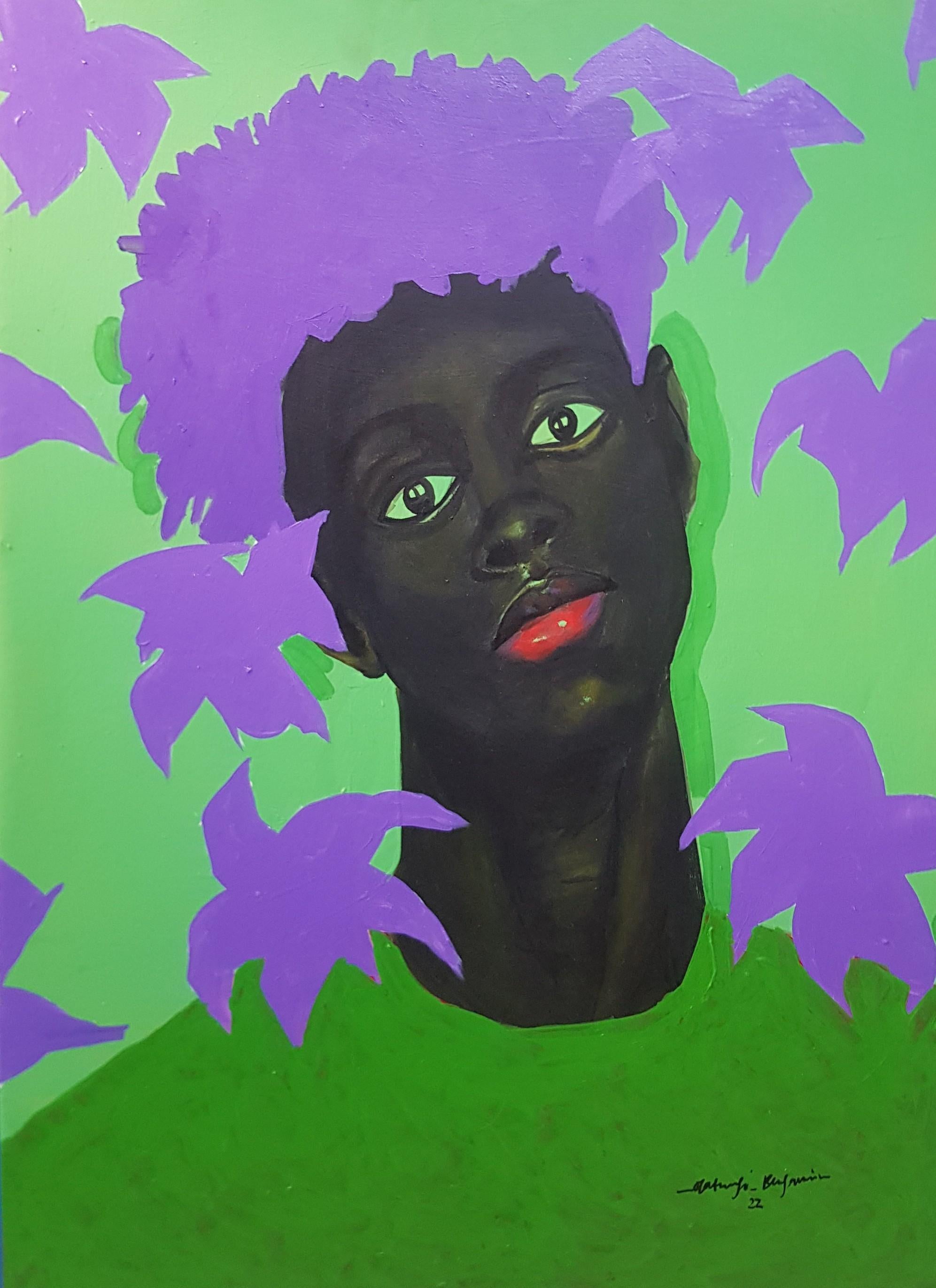 Benjamin Olatunji Figurative Painting - Green Lantern 2
