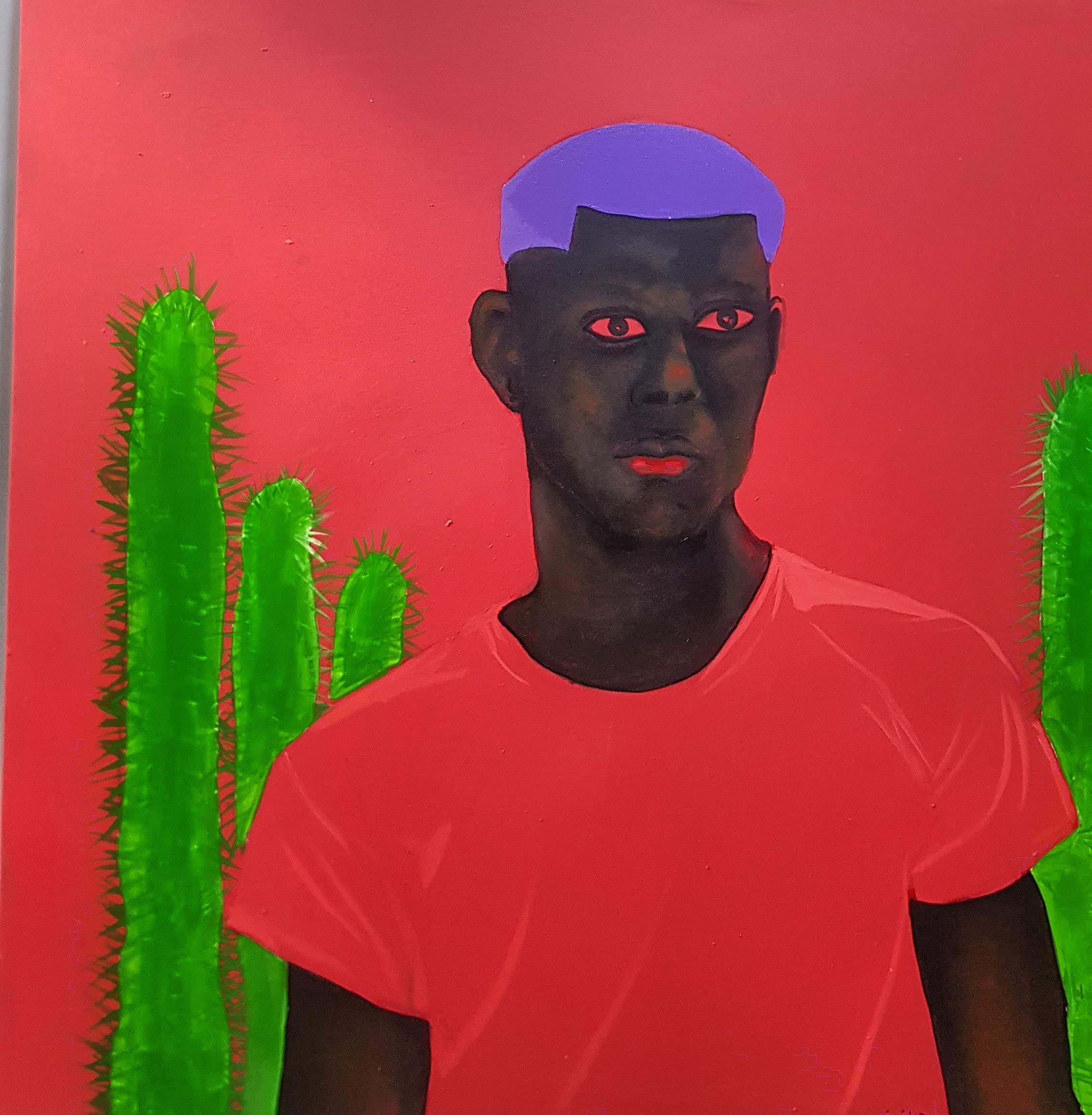 Benjamin Olatunji Portrait Painting – The Man That I Was