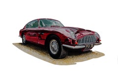 Aston Martin DB6 Vantage, Pintura, Acrílico sobre panel MDF
