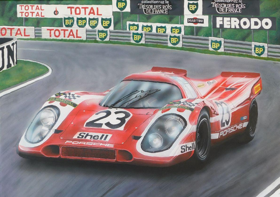 Porsche 917K Salzburg, Gemälde, Acryl auf Leinwand