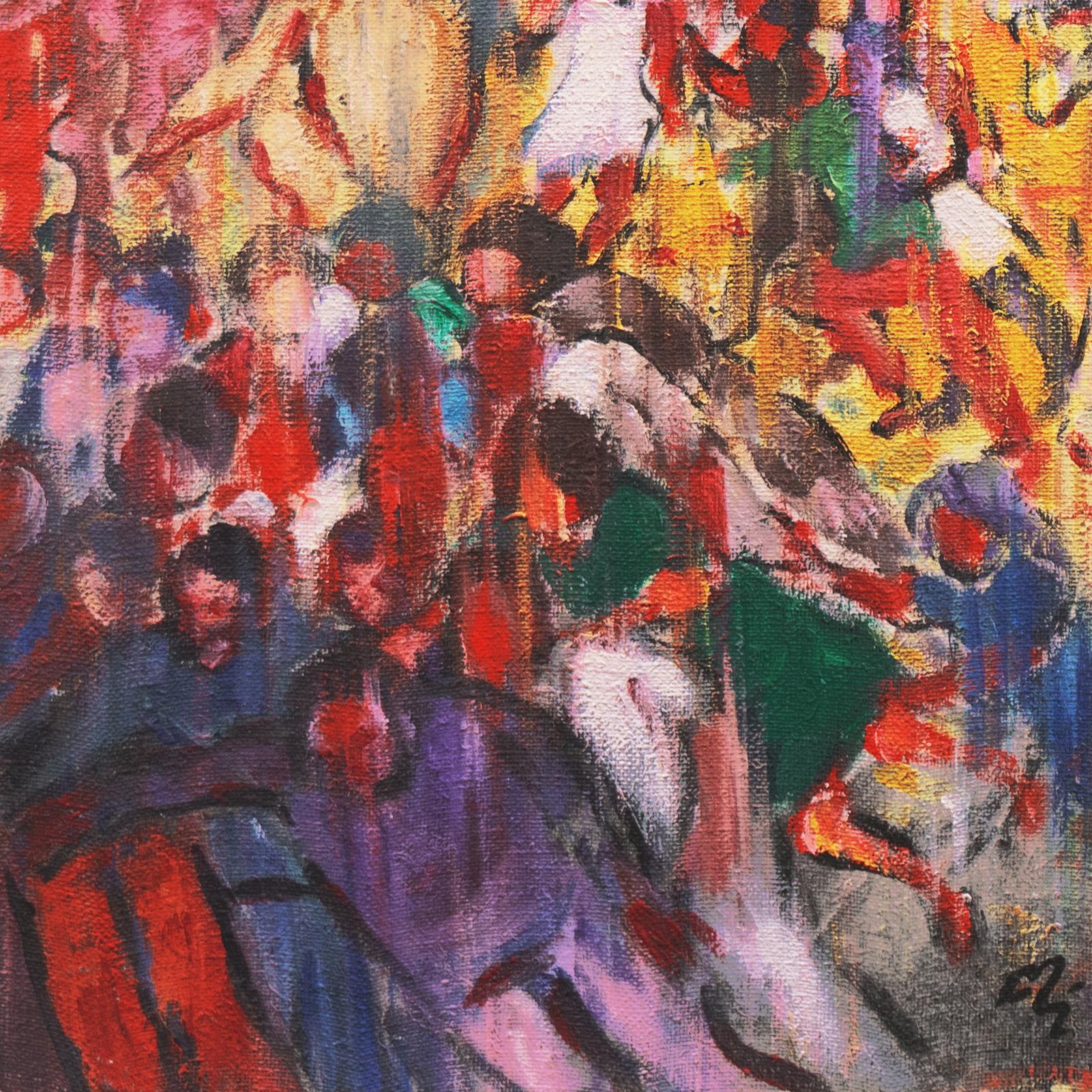 Massacre de  Tlatelolco, Plaza de las Tres Culturas, Jeux olympiques mexicains, Rio MAM - Expressionniste Painting par Benjamin Silva