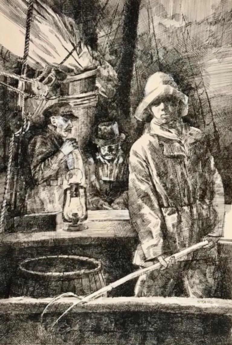 Down the Hatch - Painting by Benjamin Stahl