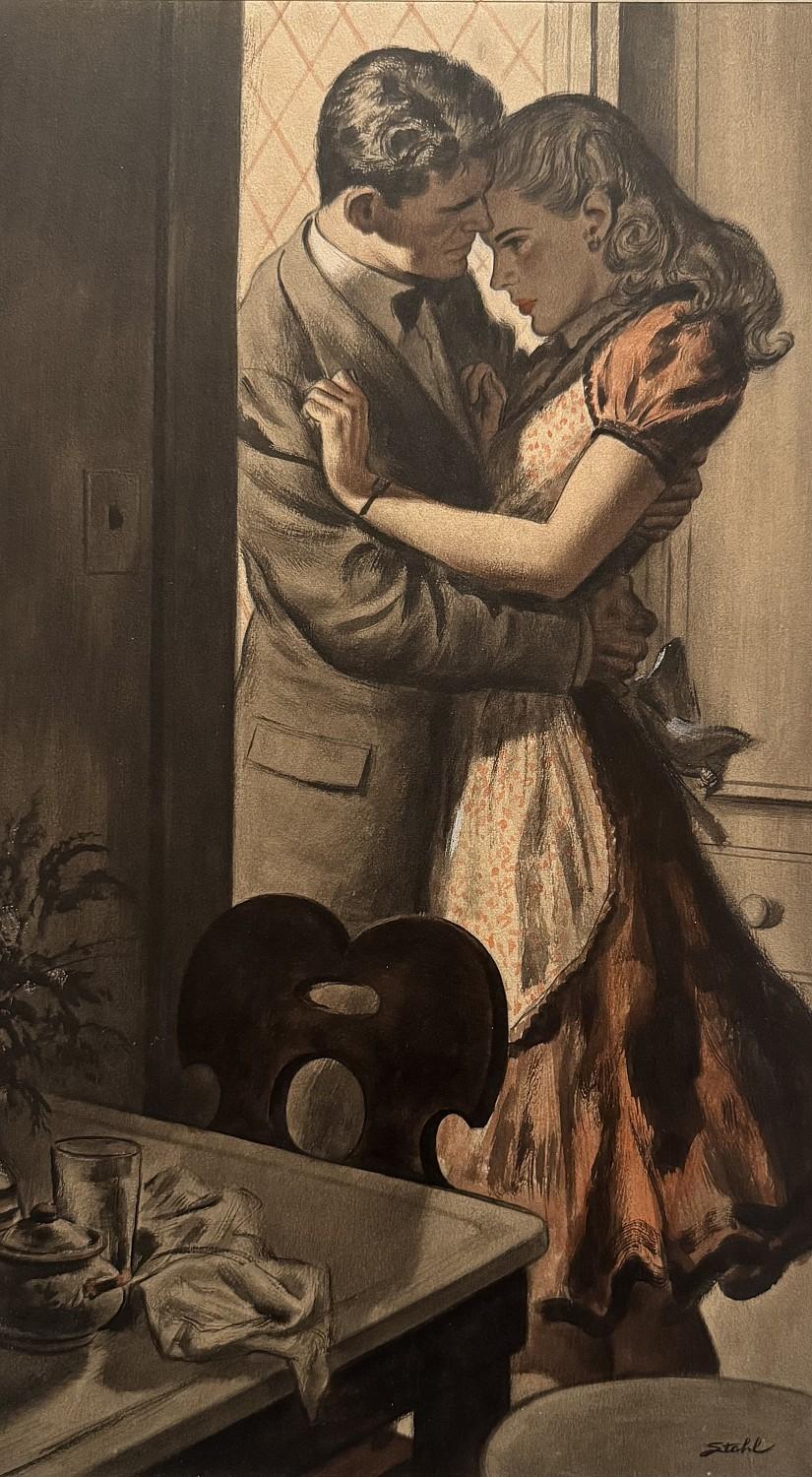Figurative Art de Benjamin Stahl - "Luchó por liberarse" Ilustración de la historia de la revista para el Post