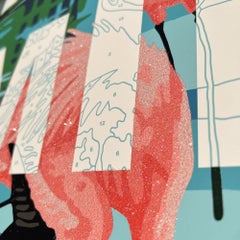 Flamingo! 2, impression d'art, impression d'animaux, paysage, Flamingo