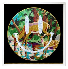 Happy Daze / Landscape and Nature  / Smile / Framed and Unique Mixed Media Art