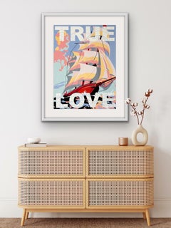 True Love, Pop Art, Sailing Art, Coastal Art, Seascape Art, Painting by Numbers
