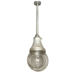 Benjamin Vapor-Tight Industrial Hanging Pendant Light w/ Globe, 2 Available