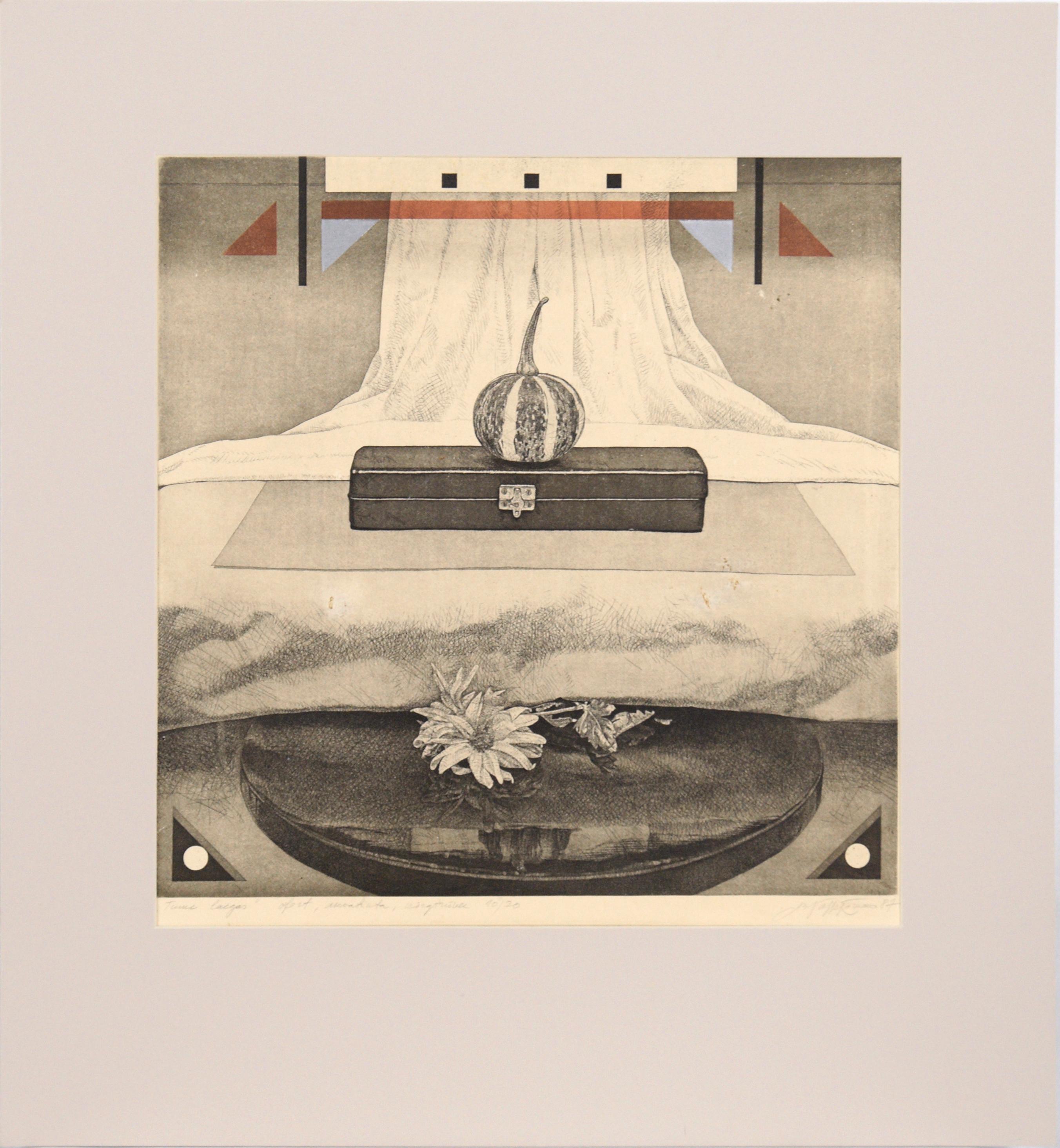 Benjamin Vasserman Interior Print - "Dark Box" Drypoint Etching with Aquatint (no. 10/20)