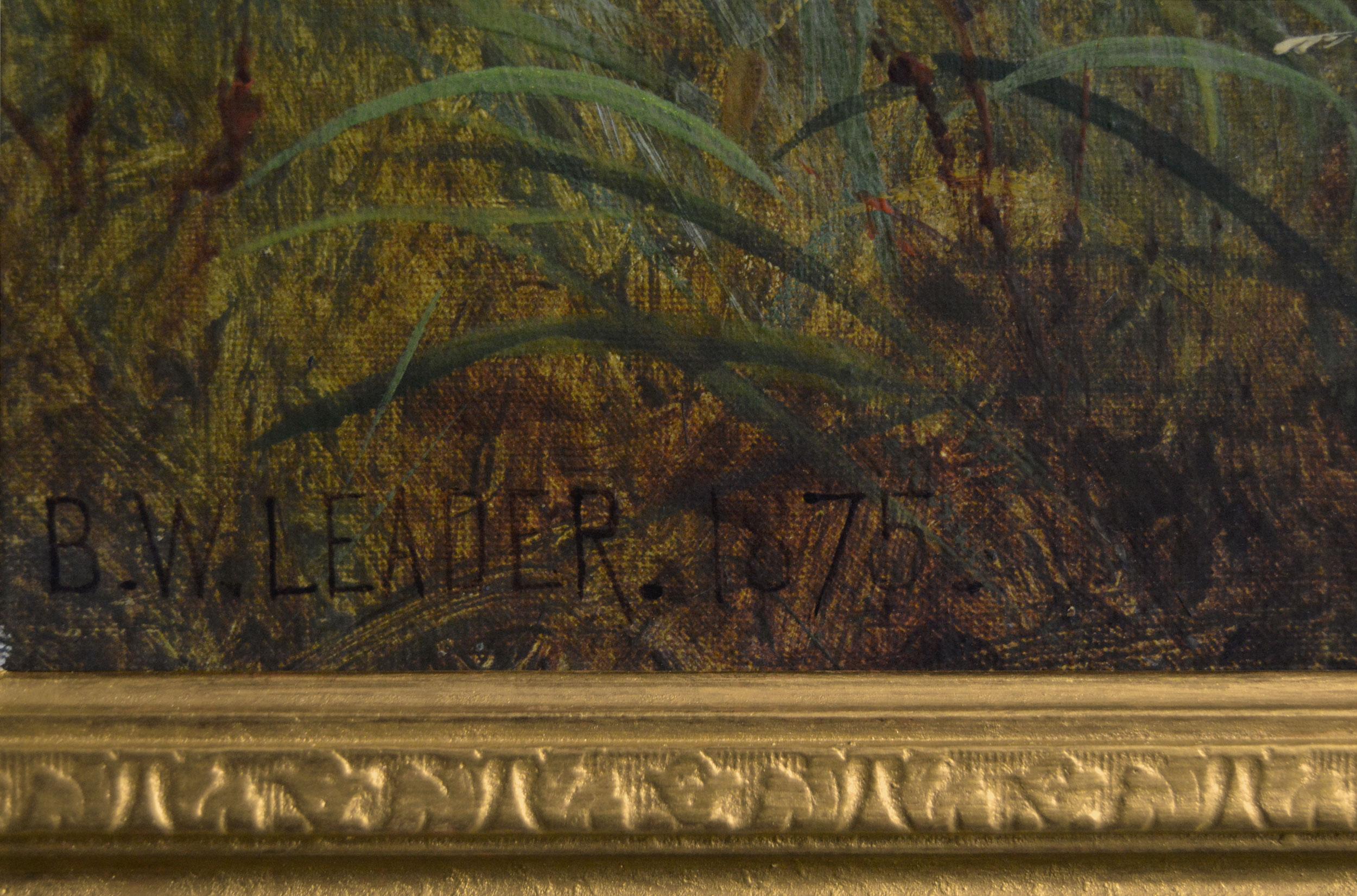 Peinture à l'huile de paysage fluvial du 19e siècle représentant la Tamise à Goring en vente 2