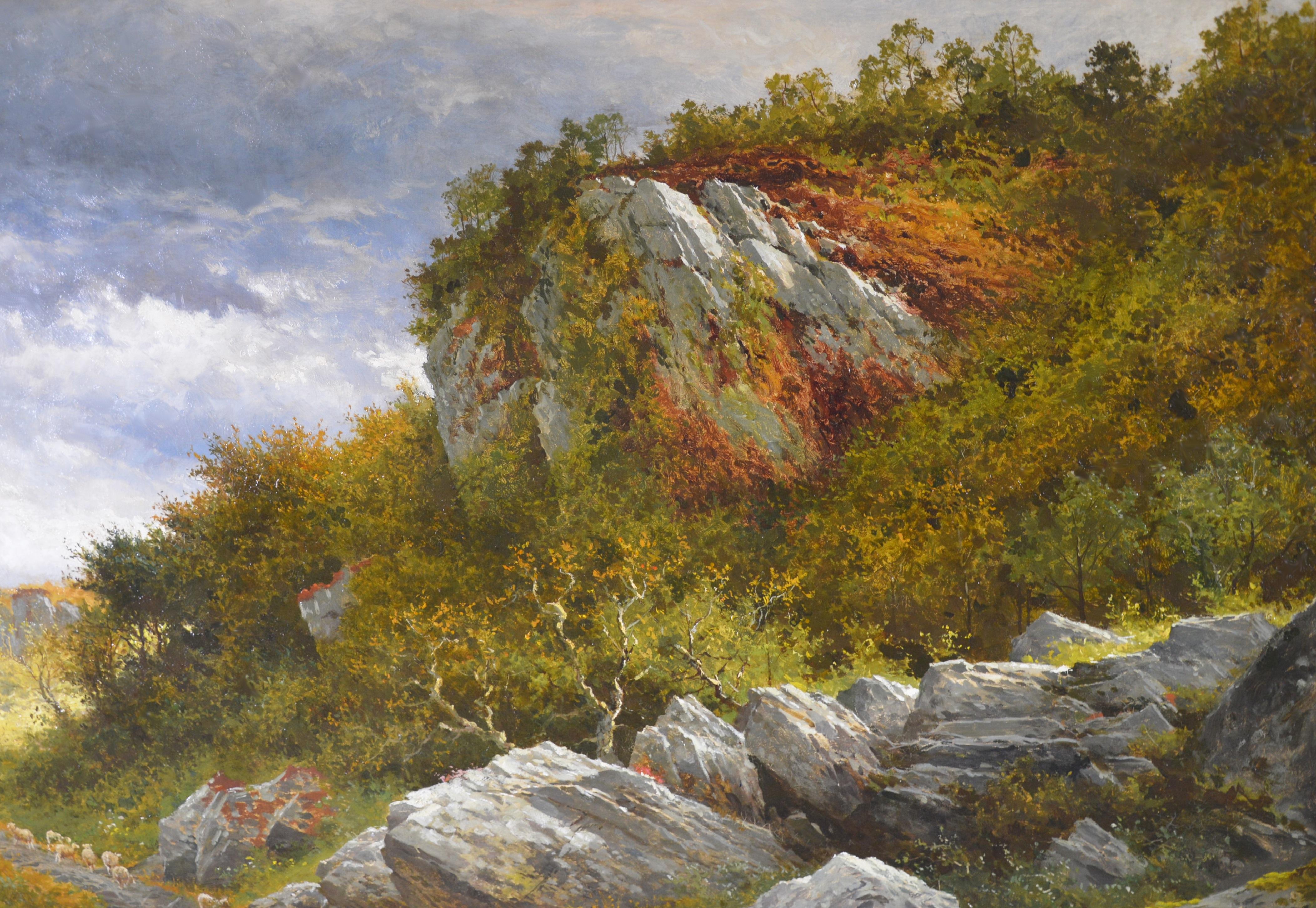 A Welsh Hillside Path - Huge 19th Century Royal Academy Oil Painting 1867 2