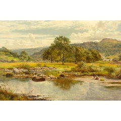 Benjamin Williams Leader RA, On the Llugwy, Wales, Oil Painting