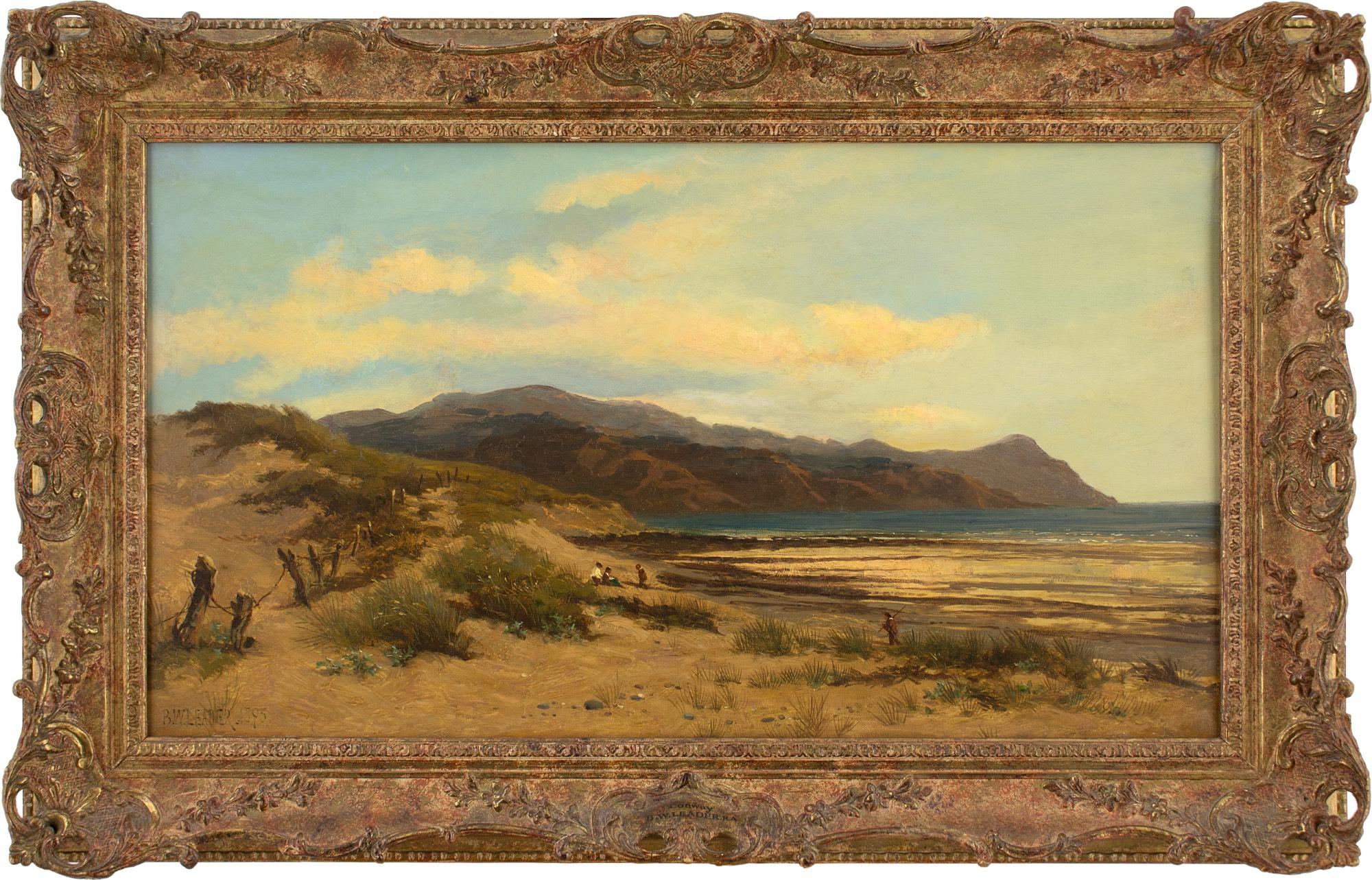 This late 19th-century study by renowned British artist Benjamin Williams Leader (1831-1923) depicts a coastal view at Conway, Wales.

The dunes at Conway, peppered with wind-swept foliage, rise and fall before a distant haze of undulant peaks.