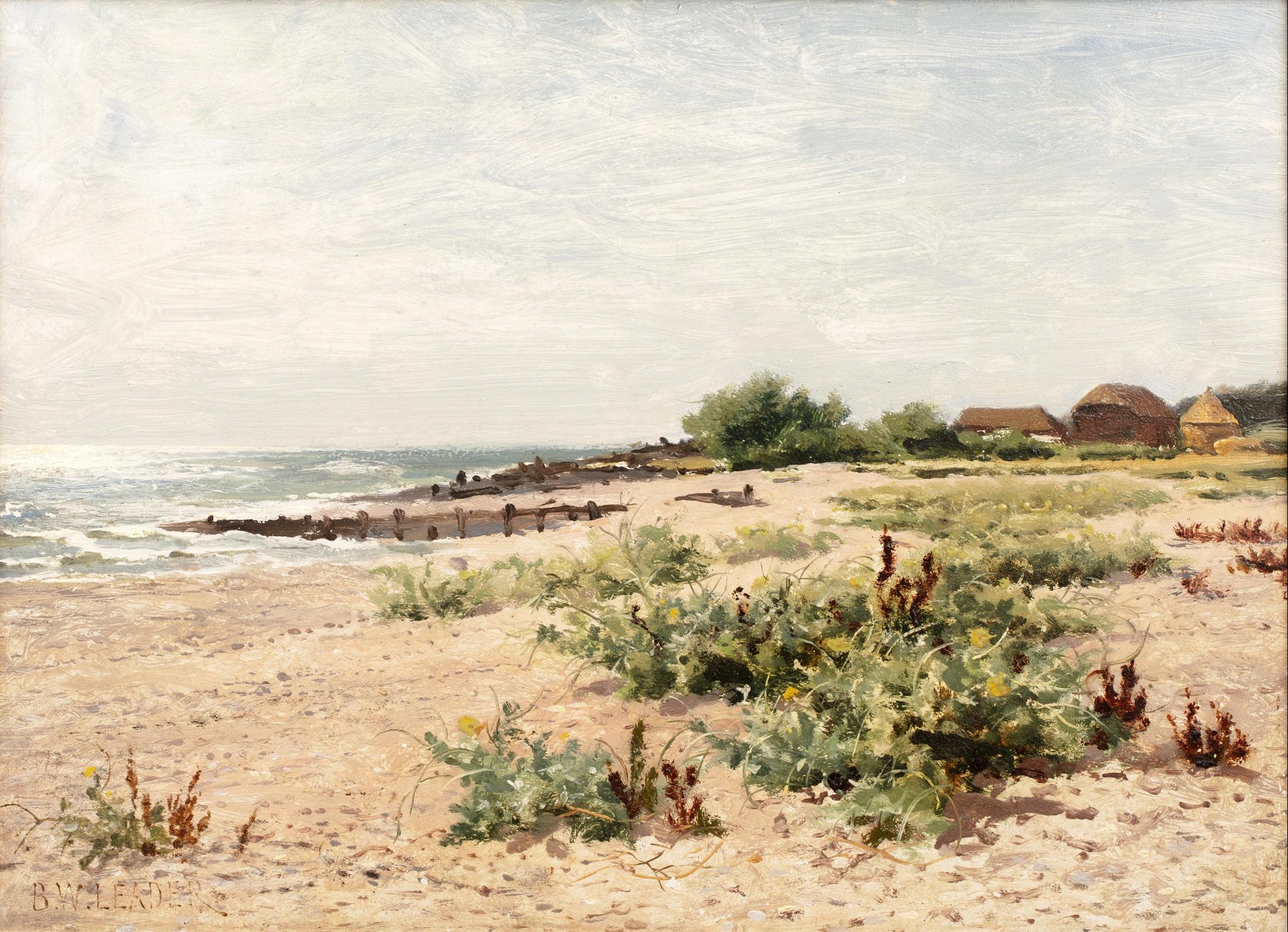 Sole mattutino con la bassa marea - Painting di Benjamin Williams Leader