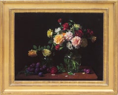 Rose Arrangement mit Pflaumen