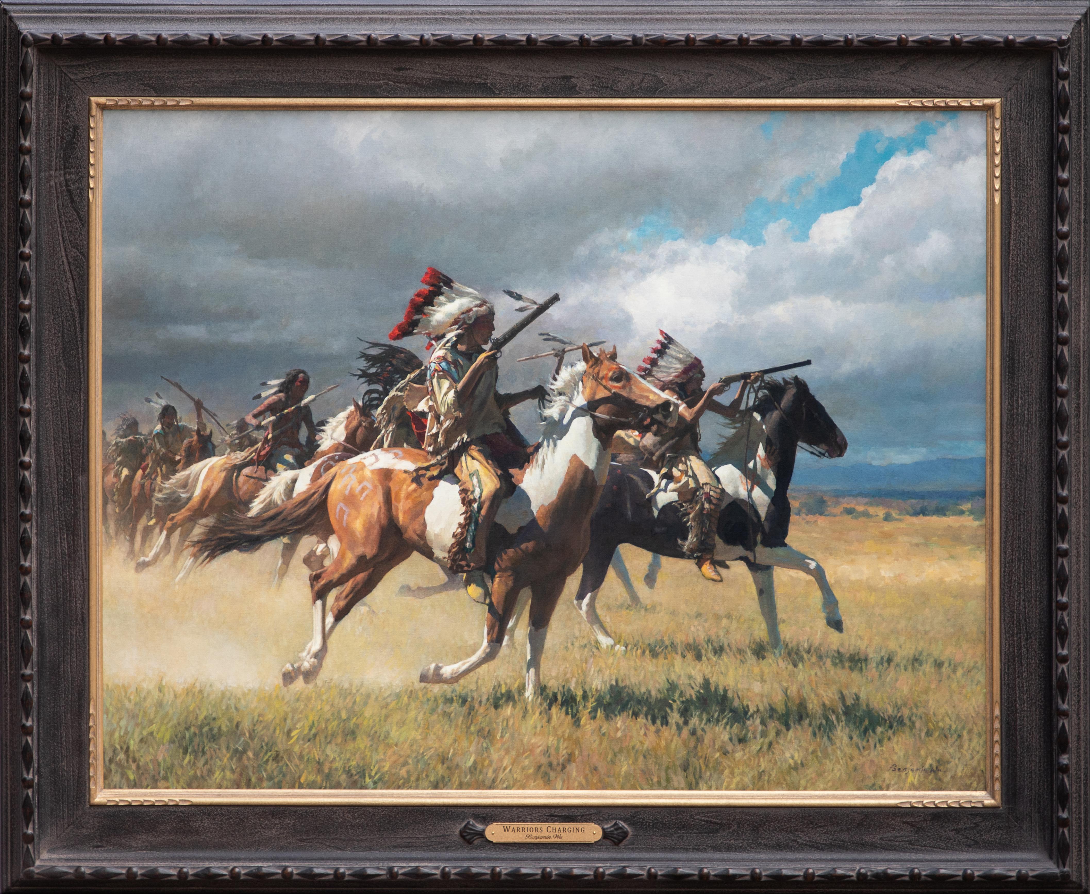 Benjamin Wu Portrait Painting - Warriors Charging