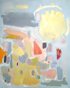 "Cake Bake Birthday Hat" Contemporary Pastel Expressionist Abstract Painting