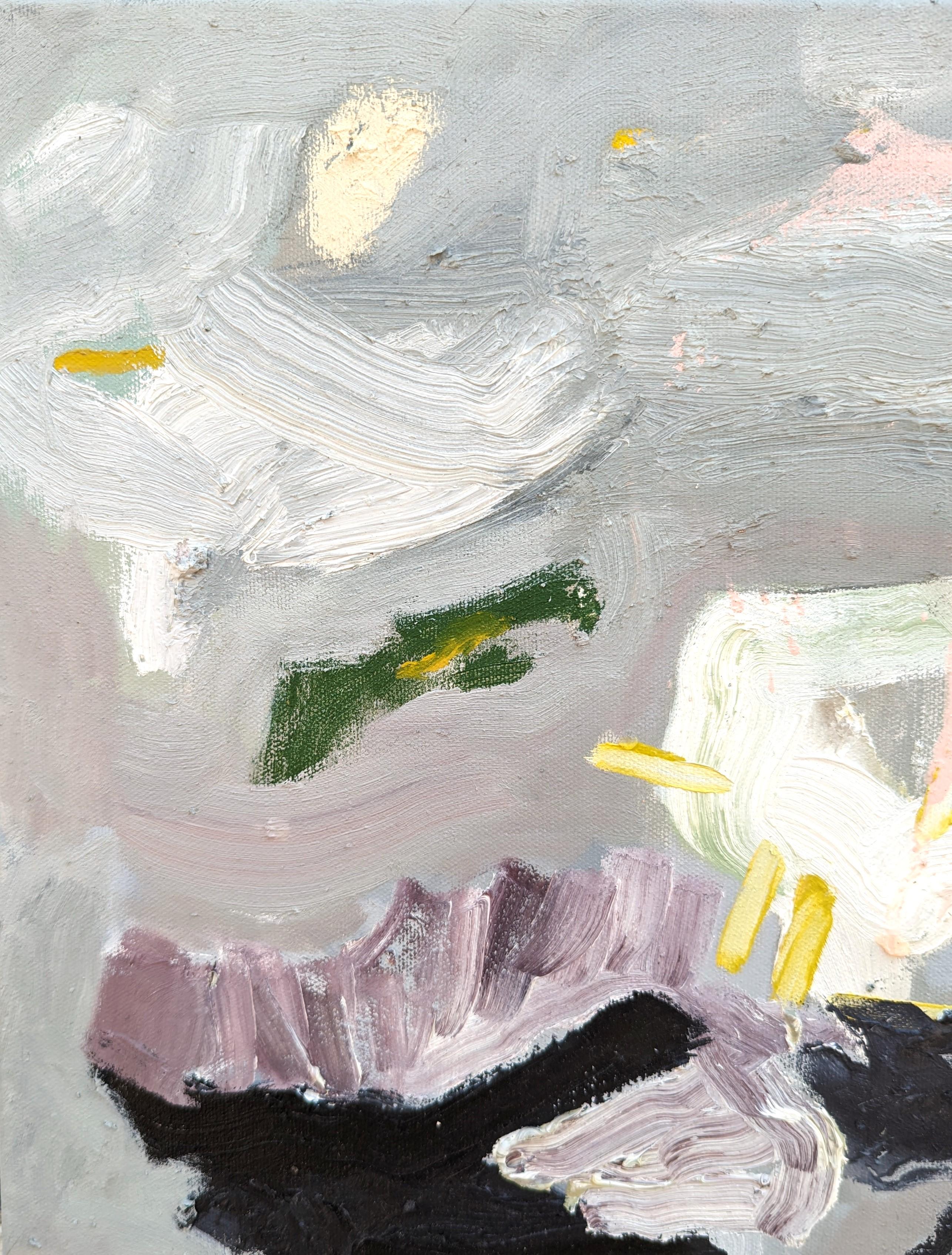 Pittura a olio contemporanea colorata a pastello astratta espressionista - Painting di Benji Stiles